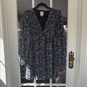 Floral V-Neck Women's babydoll Dress